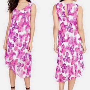 SOLD RACHEL ROY Purple Floral Asymmetrical Dress Size Small EUC